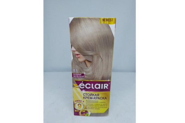 Стійка крем-фарба для волосся "ECLAIR" OMEGA-9 81 Холодний Світло-русий