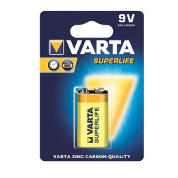 Батарейка VARTA SUPERLIFE 6F22 крона (БЛІСТЕР) ZINC-CARBON 10шт./уп ш.к. 4008496556427