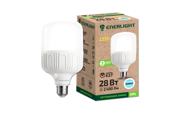 Лампа світлодіодна ENERLIGHT HPL 28Вт 6500K E27 ш.к. 4823093502901, 10шт/уп