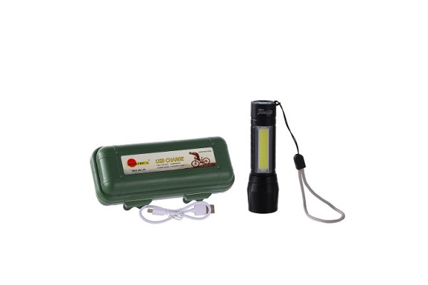 Ліхтарик акумуляторний у футлярі SunAfrica SA-2804 (зарядка від USB)