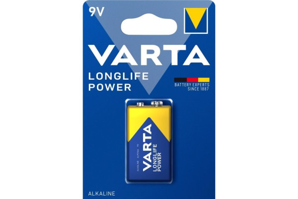Батарейка VARTA HIGH ENERGY/LONGLIFE POWER 6LR61 BLI 1 ALKALINE ш.к. 4008496559862