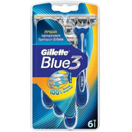 -20% Станок Gillette 3 леза BLUE 3 6+2шт.в уп.