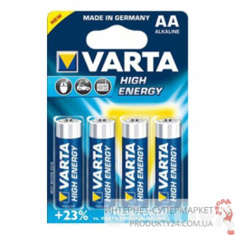 Батарейка VARTA LONGLIFE Power R-6 AA Блістер (алкалайн) 4шт./бл 80 шт./уп ш.к.4008496559435