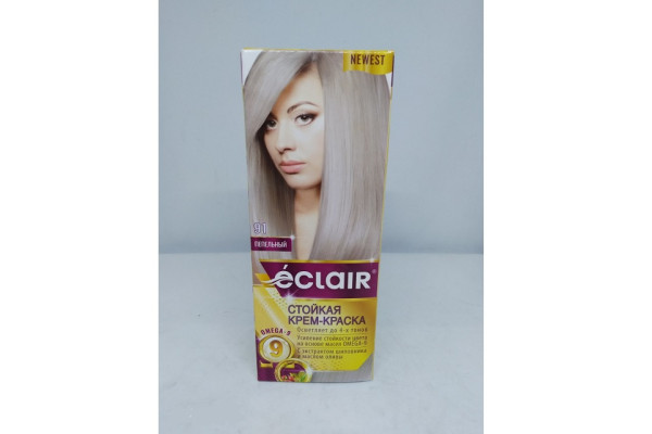 Стійка крем-фарба для волосся "ECLAIR" OMEGA-9 91 Попелястий