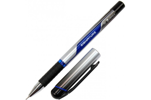 Ручка гелева Hiper Signature HO-100 0,7мм, синя, ш.к.8907016020188