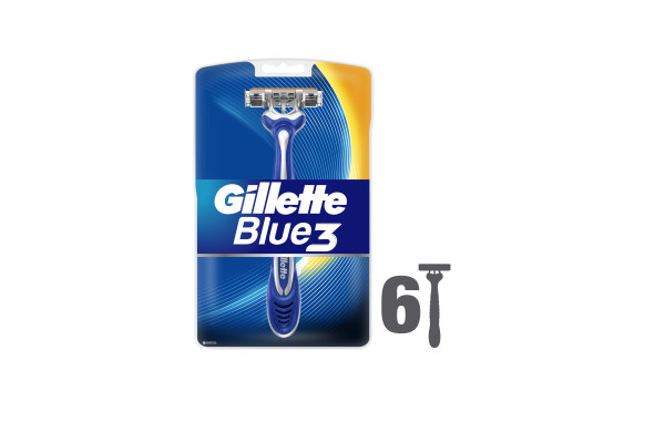 -20% Станок Gillette 3 леза BLUE - 6шт.