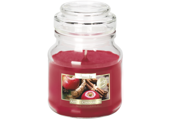 Свічка ароматизована (банка) Apple-Cinnamon BISPOL SND71-87 6 шт/уп (ціна за шт)