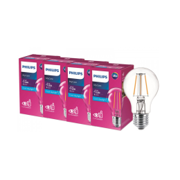 Лампа світлодіодна Philips Filament LED Classic 4-40 Вт A60 E27 865 CL NDAPR