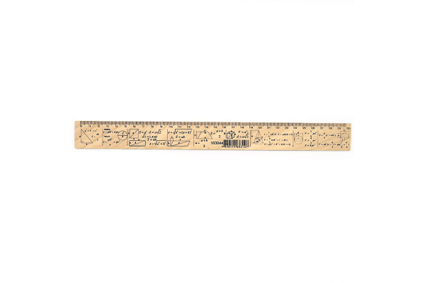 Лінійка 30 см., дерев'яна "Геометрія" 103044