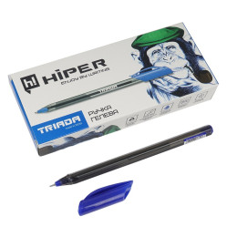 Ручка гелева Hiper Triada 0,6 мм, синя  HG-205 ш.к. 8907016033508