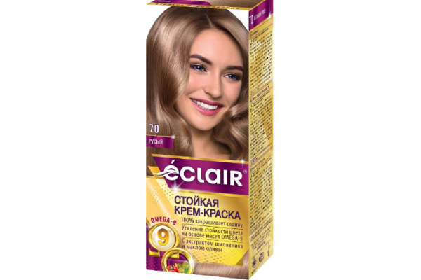 Стійка крем-фарба для волосся "ECLAIR" OMEGA-9  70 Русий