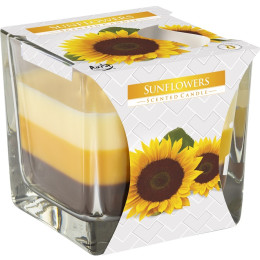 Свічка ароматизована (стакан) Sunflowers BISPOL SNK80-330 6 шт/уп (ціна за шт)