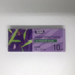 Пластир для ран Teta® на тканинній основі, розмір 1,9х7,2см 10 шт/пак