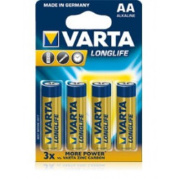 Батарейка VARTA LONGLIFE R-6 AA Блістер (алкалайн) 4шт/бл 80шт./уп ш.к. 525157